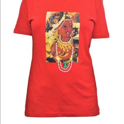 Vibrant Digital Print Tunic Top with Studs & Stones